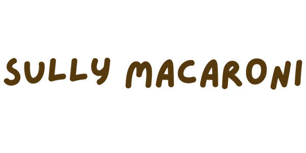 Text 'SULLY MACARONI' in brown 